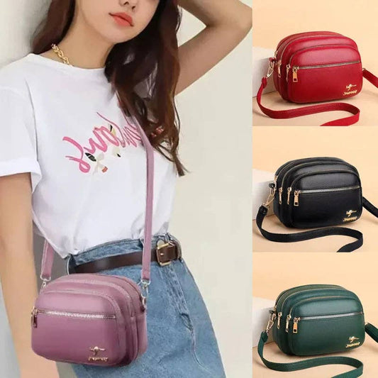 High Quality Soft Leather Purse Fashion Women Shoulder Messenger Bag Multi-pocket Wear-resistant Bag Luxury Ladies Handbag Sac