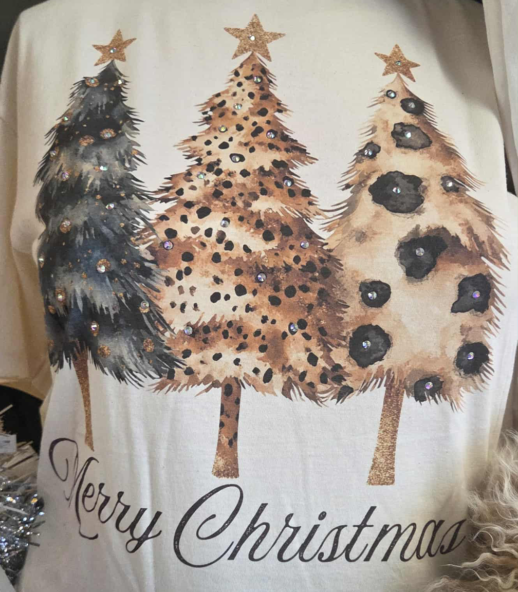 Merry Christmas Cheetah Trees