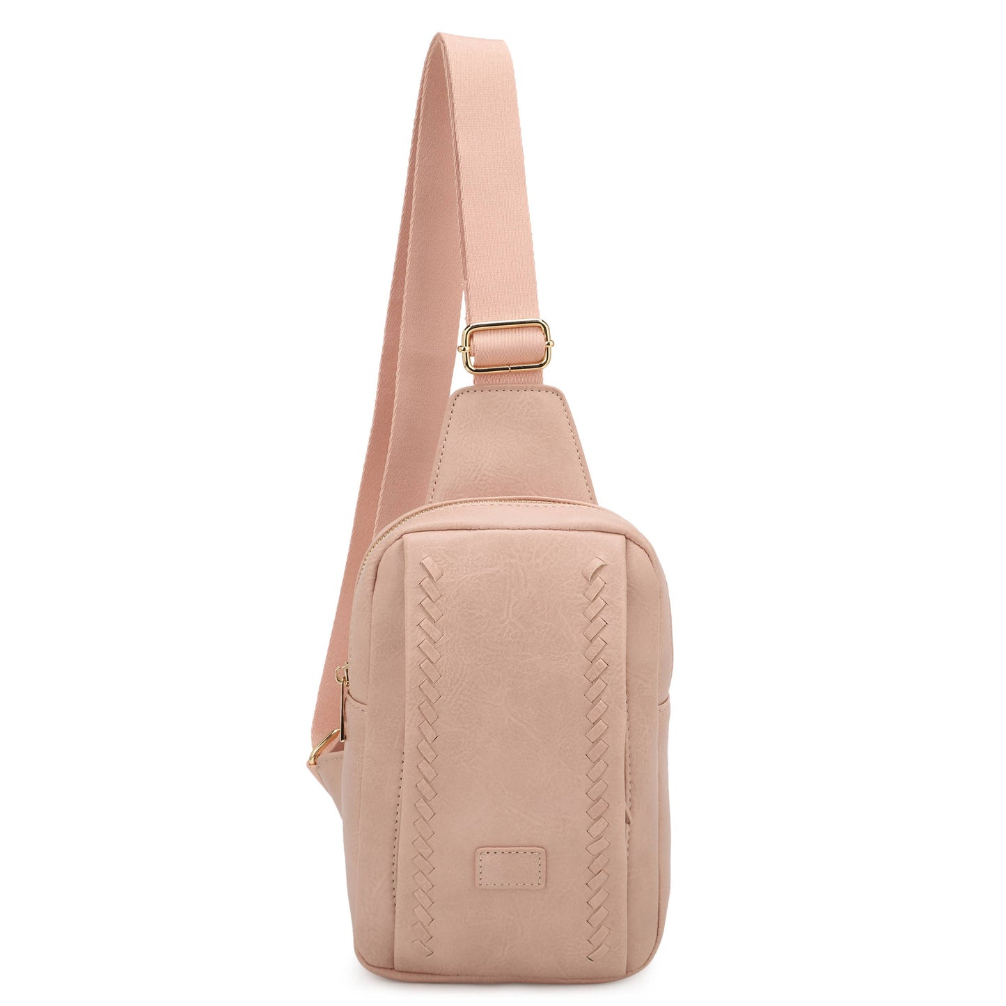 Edina Sling Bag with Zippered Pocket in Web Strap