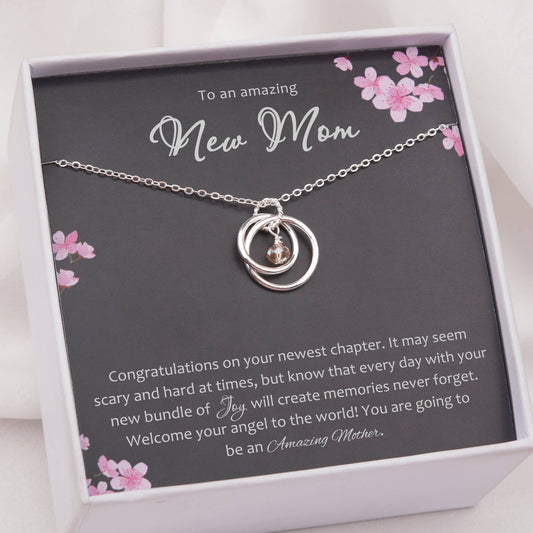 Amazing New Mom  Sterling Silver Mother's Day Jewelry Gift