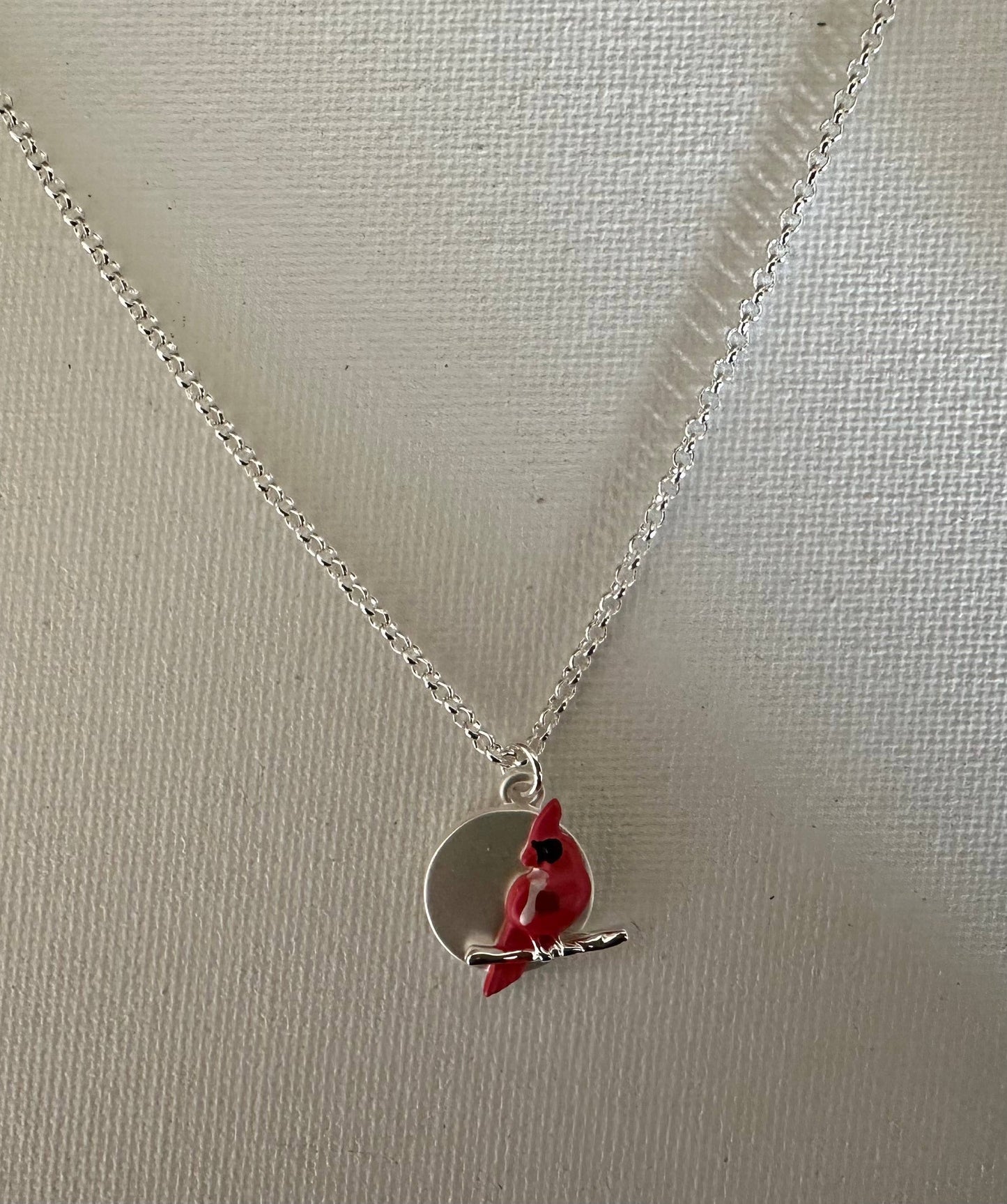 Cardinal Jewelry Petite on Branch/ Disk Necklace Jewelry