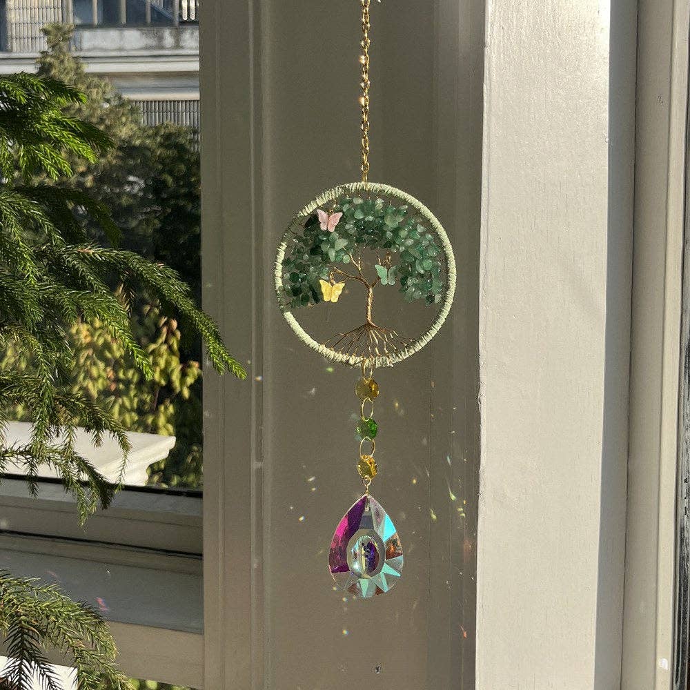 Tree Colorful Stone Crystal Home Hangings DP25A921
