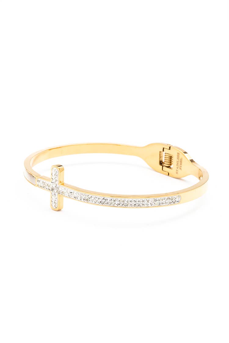 Stainless Steel Cross Iconic Bangle