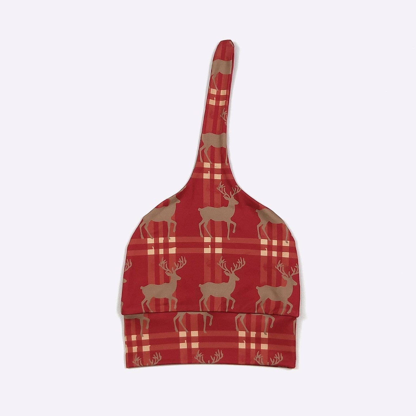 Tartan Deer Baby Knotted Gown