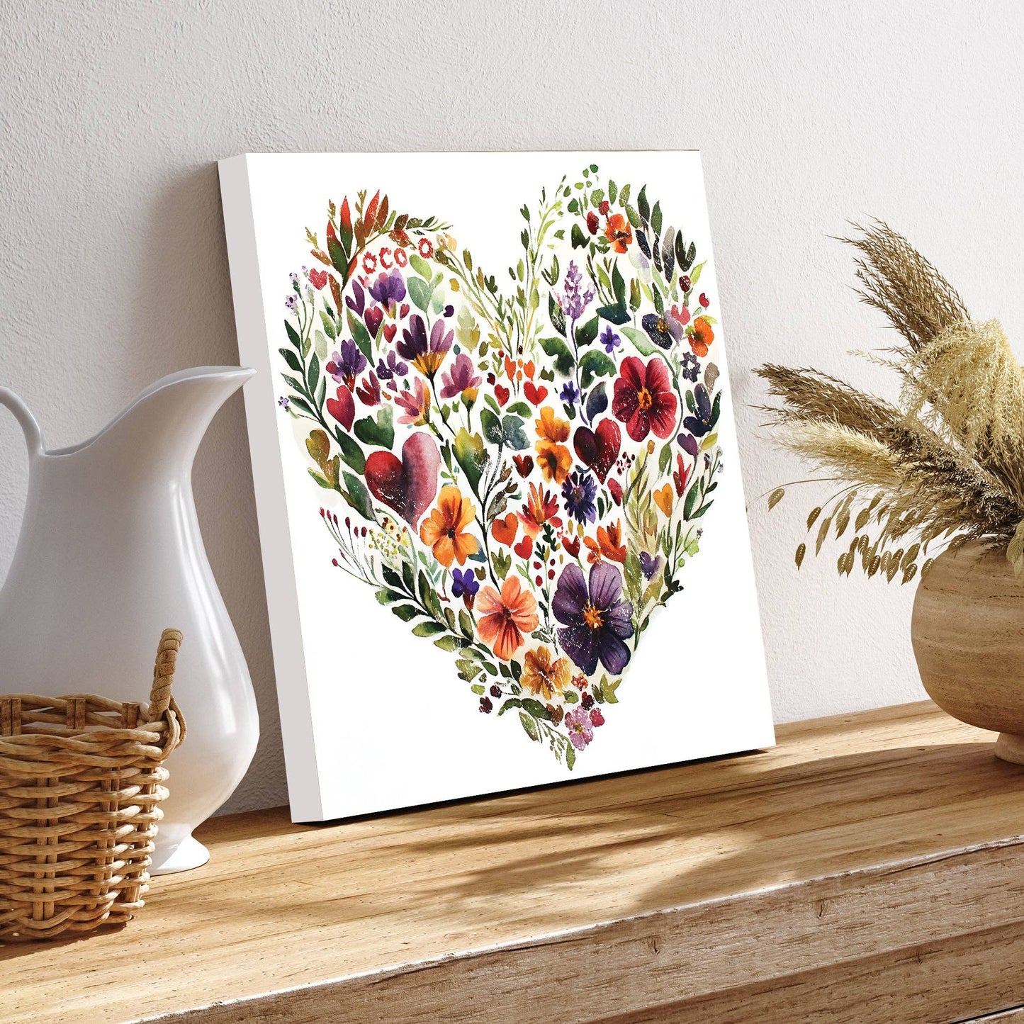 Valentine Wall Decor | Vintage Valentine’s Canvas | Modern Farmhouse Mantel Entryway Decor | Valentine’s Day Decoration | 3 Sizes