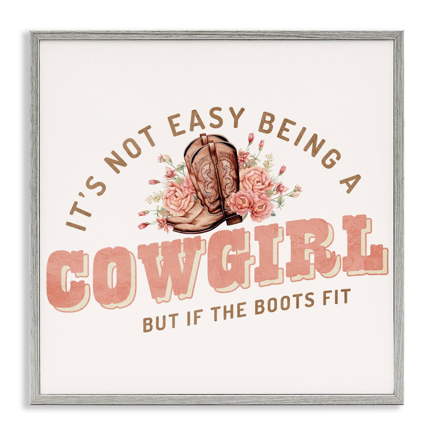 Not Easy Being Cowgirl - Framed Wall Art