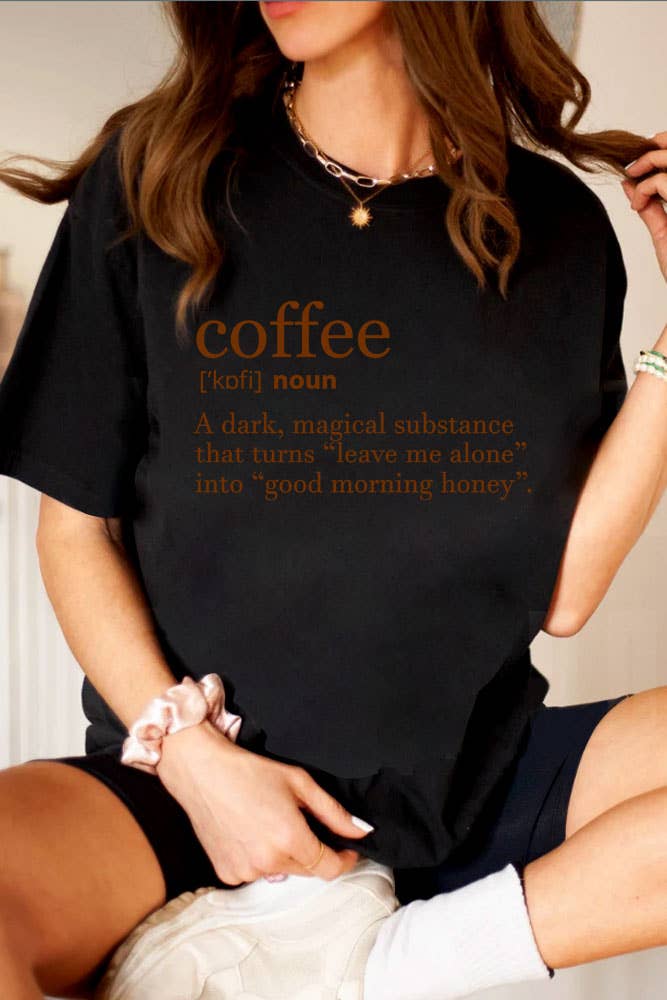 Coffee Definition, Unisex Round Neck T-Shirt