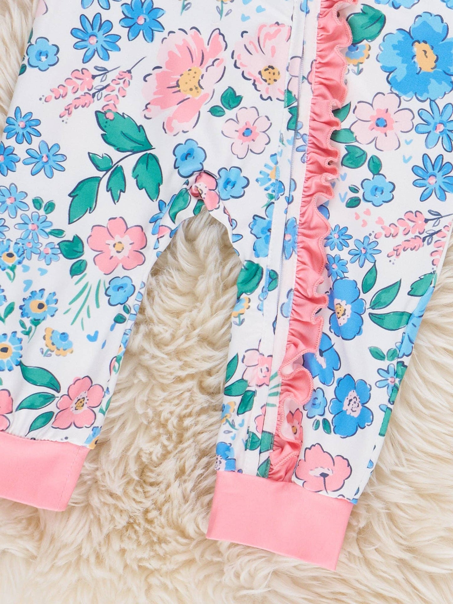 Floral Fantasia Ruffle Sleeper Pajamas