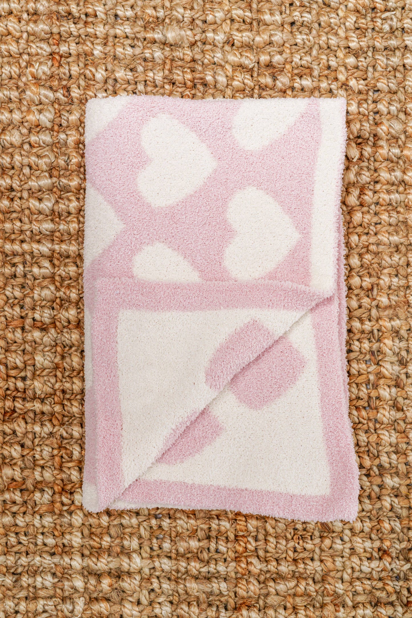 Luxury Cozy Baby Blankets - Pink Hearts