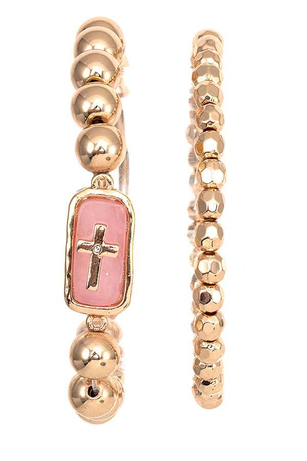 SEMI PRECIOUS BEAD ACCENT BRACELET 168