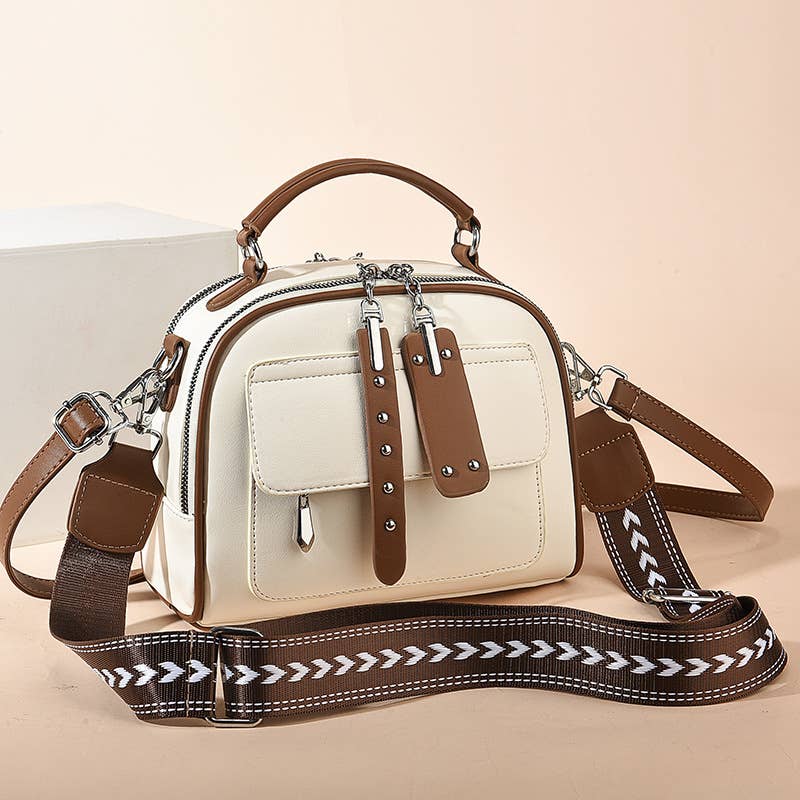Chic colorblock handbag crossbody bag