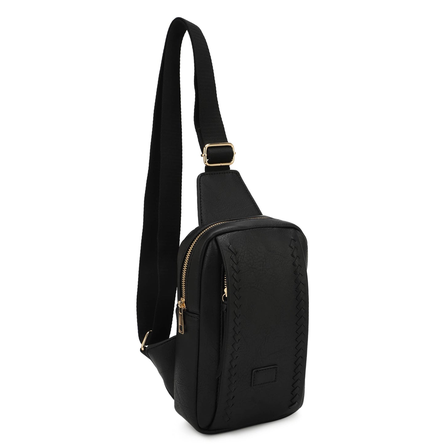 Edina Sling Bag with Zippered Pocket in Web Strap