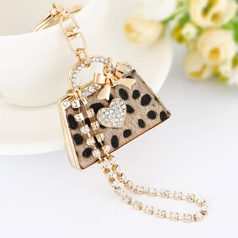 Leopard Print Bag Keychain Pendant