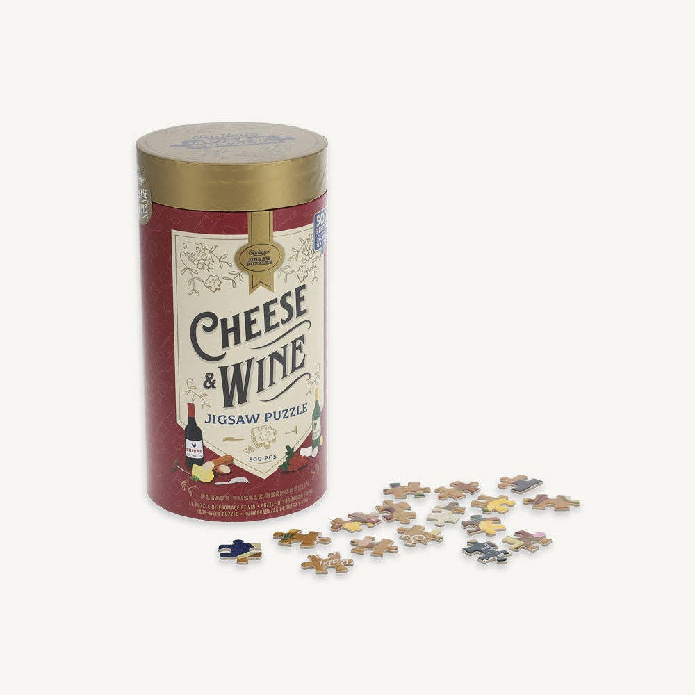 Cheese + Wine 500 Piece Jigsaw Puzzle