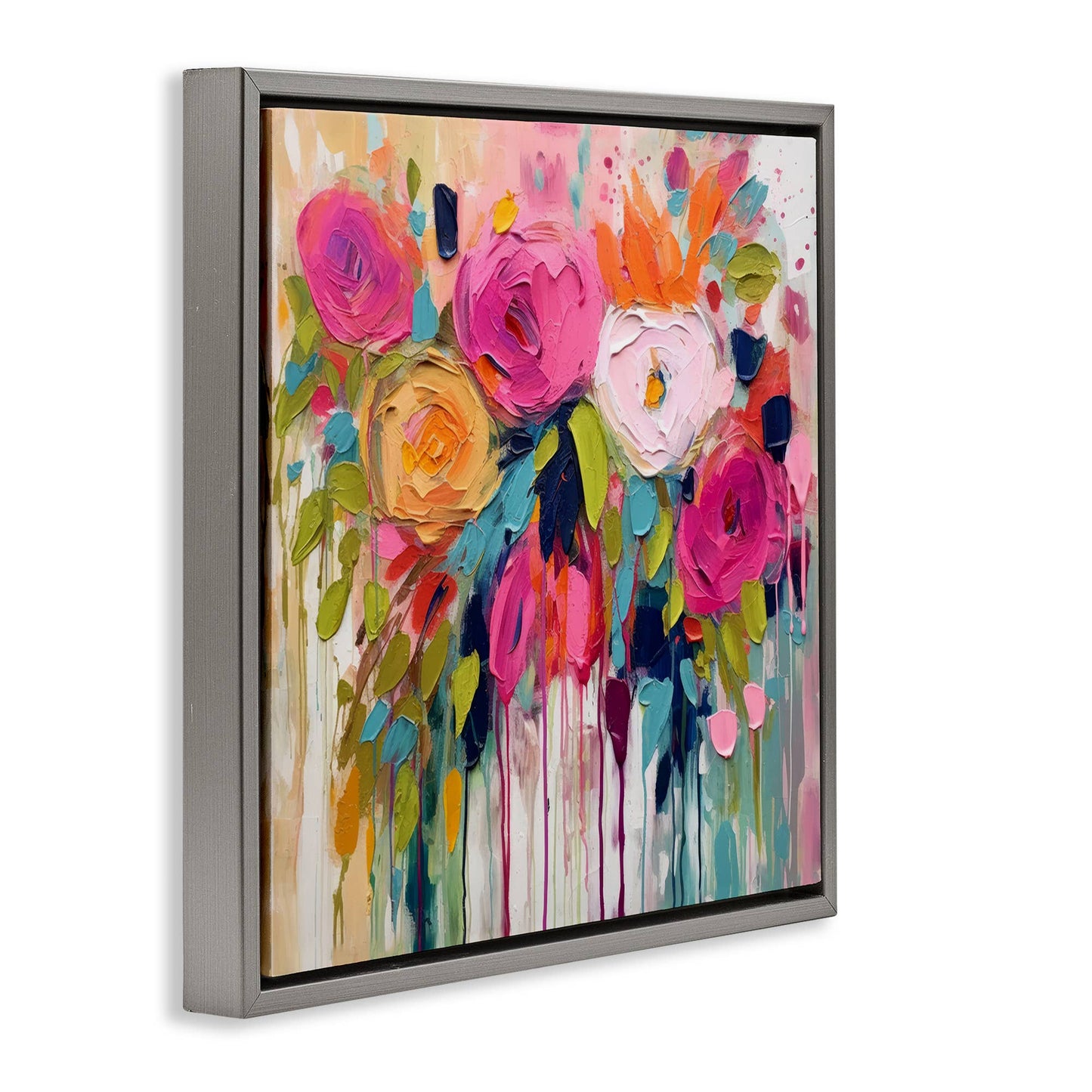 Urban Paint Bouquet Floating Frame