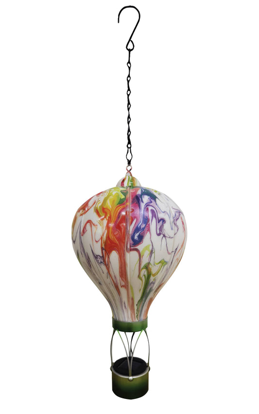 Solar Hanging Colorful Acrylic Balloon-White Abstract
