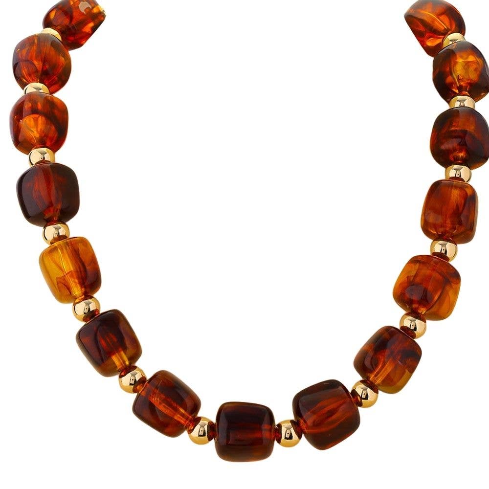 CHUNKY COLOR BEADED NECKLACE, ND 10539