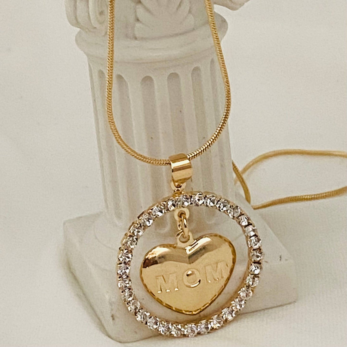 CZ Charm Mom Necklace, Mama Necklace, To My Mom Necklace