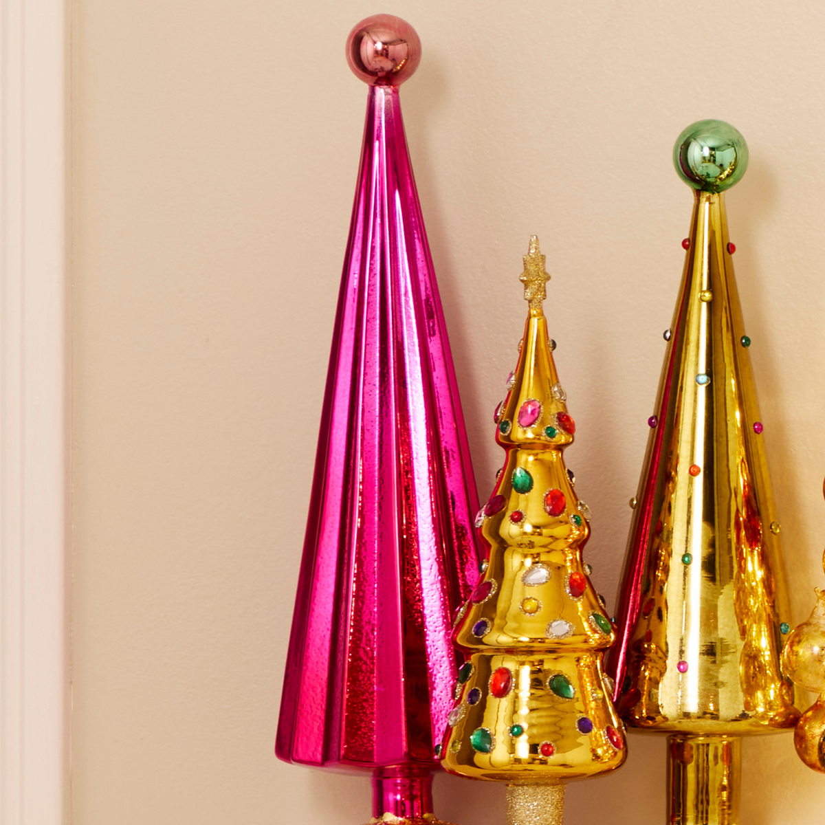 Pink Prism Glass Christmas Tree - Large