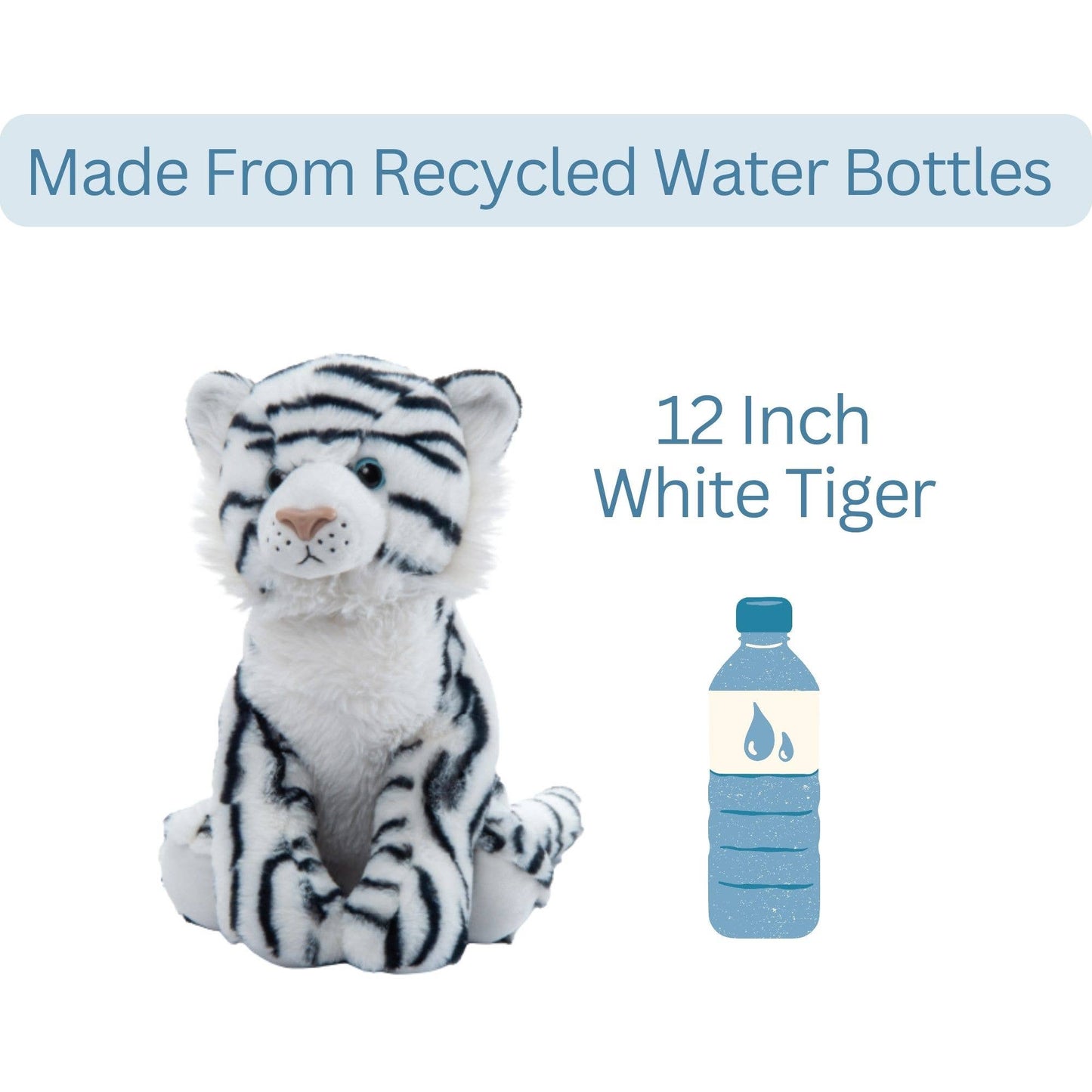 12" (30cm) Wild Onez White Tiger wild life