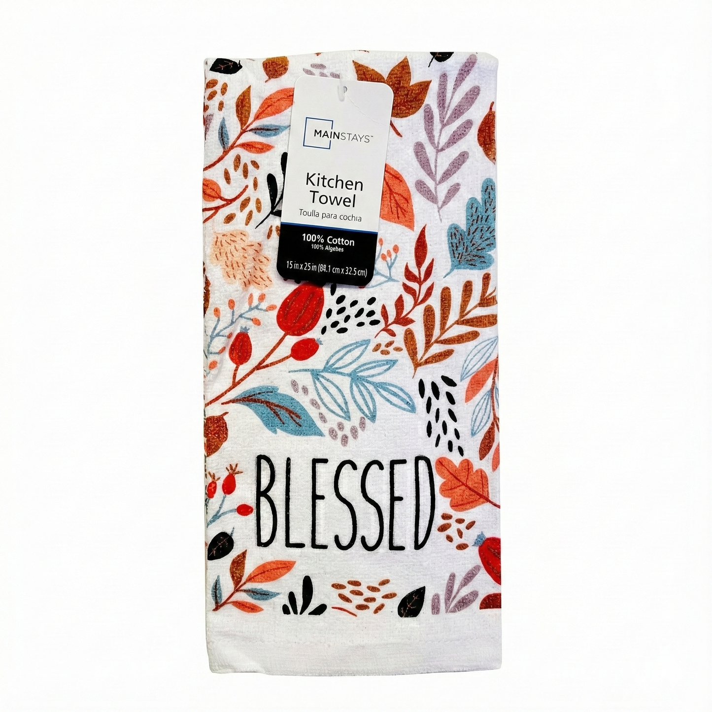 "Blessed" Kitchen Towel - 100% Cotton Dish Towel for Decor