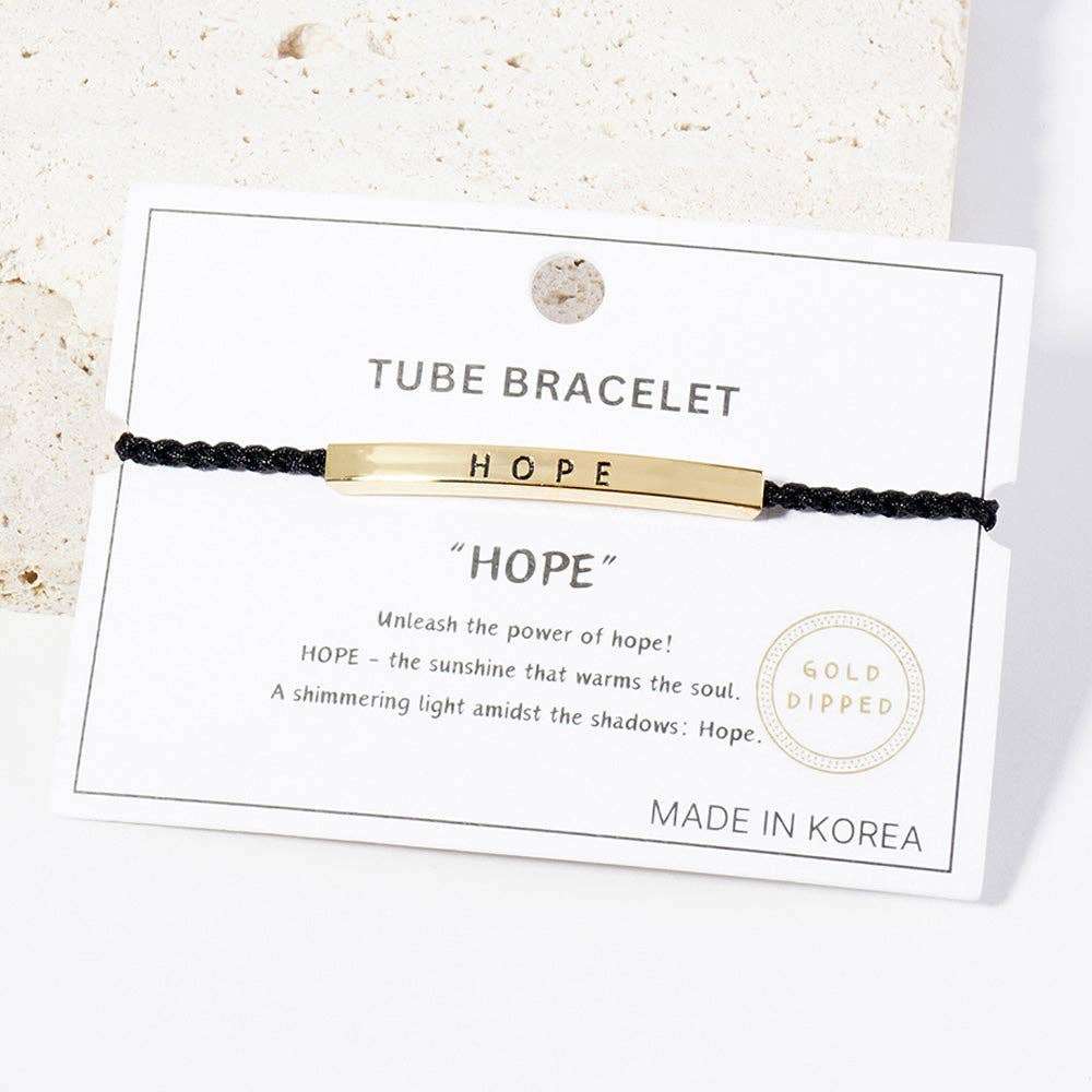 HOPE Message Bar Bracelet