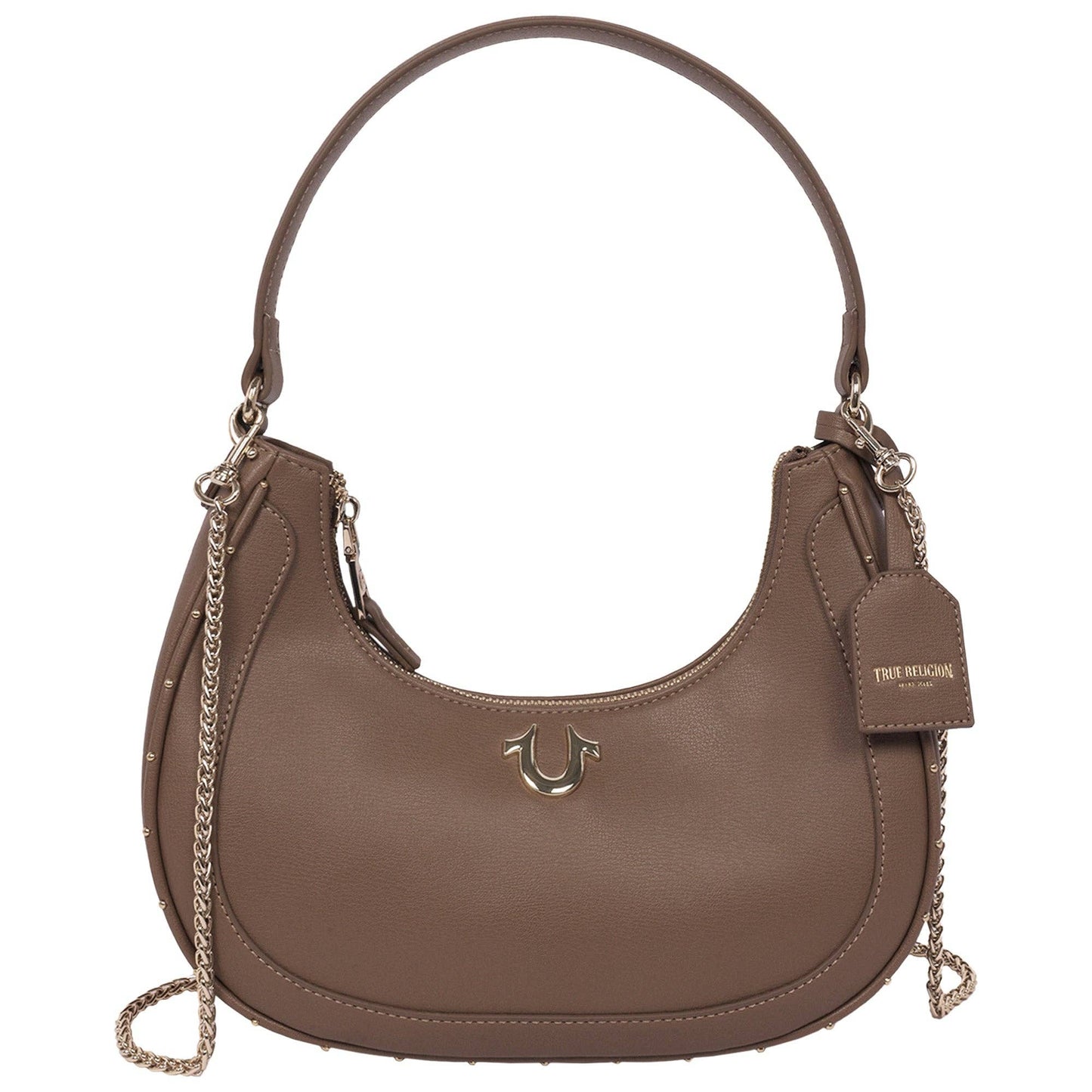 True Religion Zip Top Crescent Hobo Bag