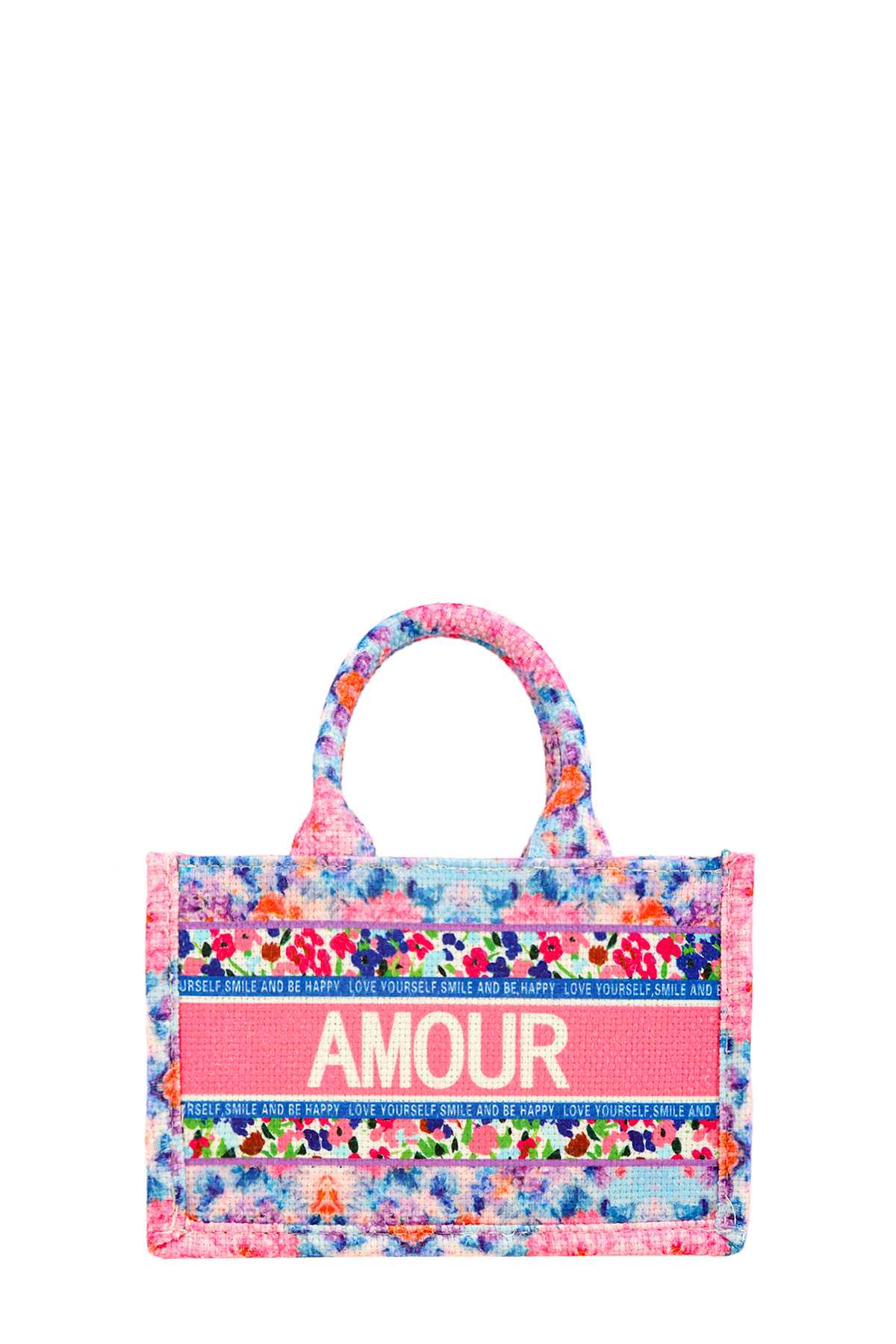 AMOUR FLOWER OBLIQUE BOOK SMALL TOTE BAG 2242