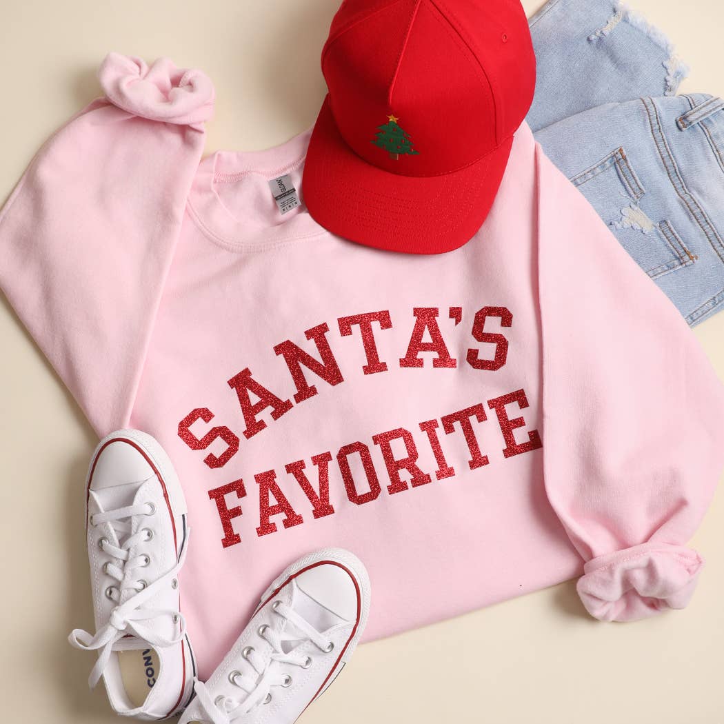 SANTA'S FAVORITE Heavyweight Fleece Sweatshirt