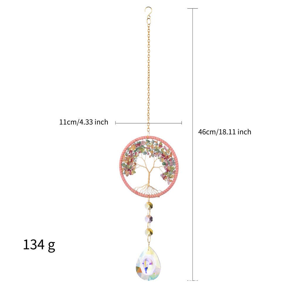 Tree Colorful Stone Crystal Home Hangings DP25A921