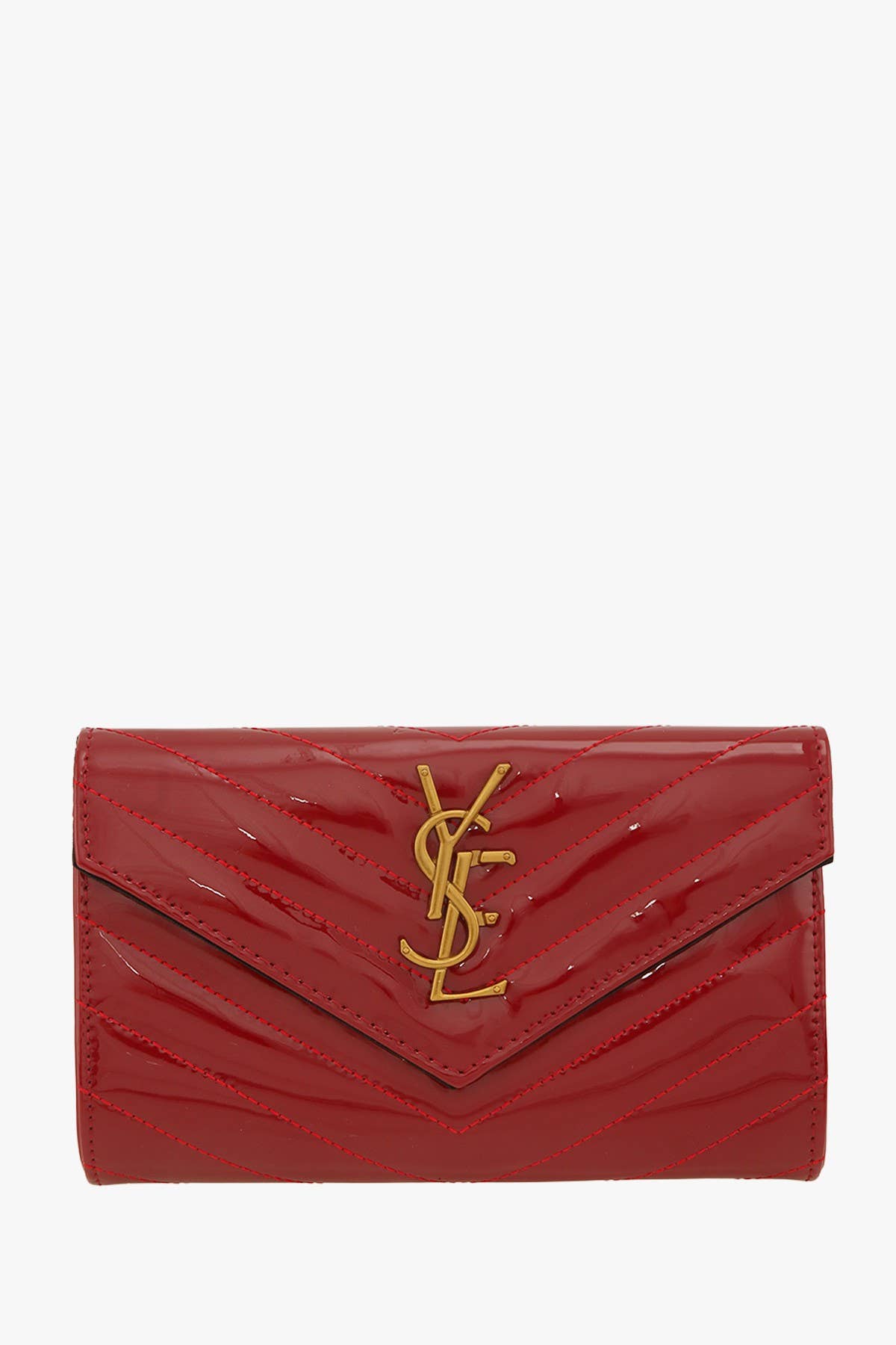 High-shine Chevron Quilted Crossbody Bag