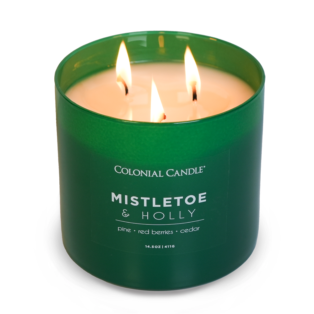 Mistletoe & Holly Scented Jar Candle, Soy Blend Wax, 14.5oz