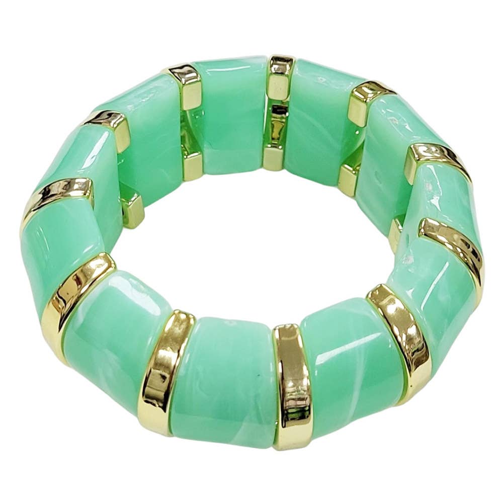 MARBELD NUGGET STRETCH BRACELET, 84602