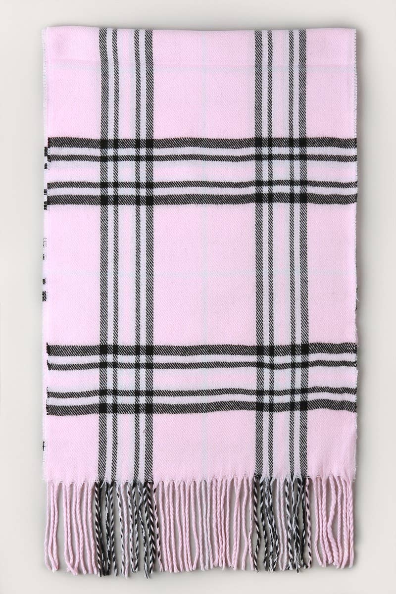 Giant Check Cashmere Feel Muffler Scarf