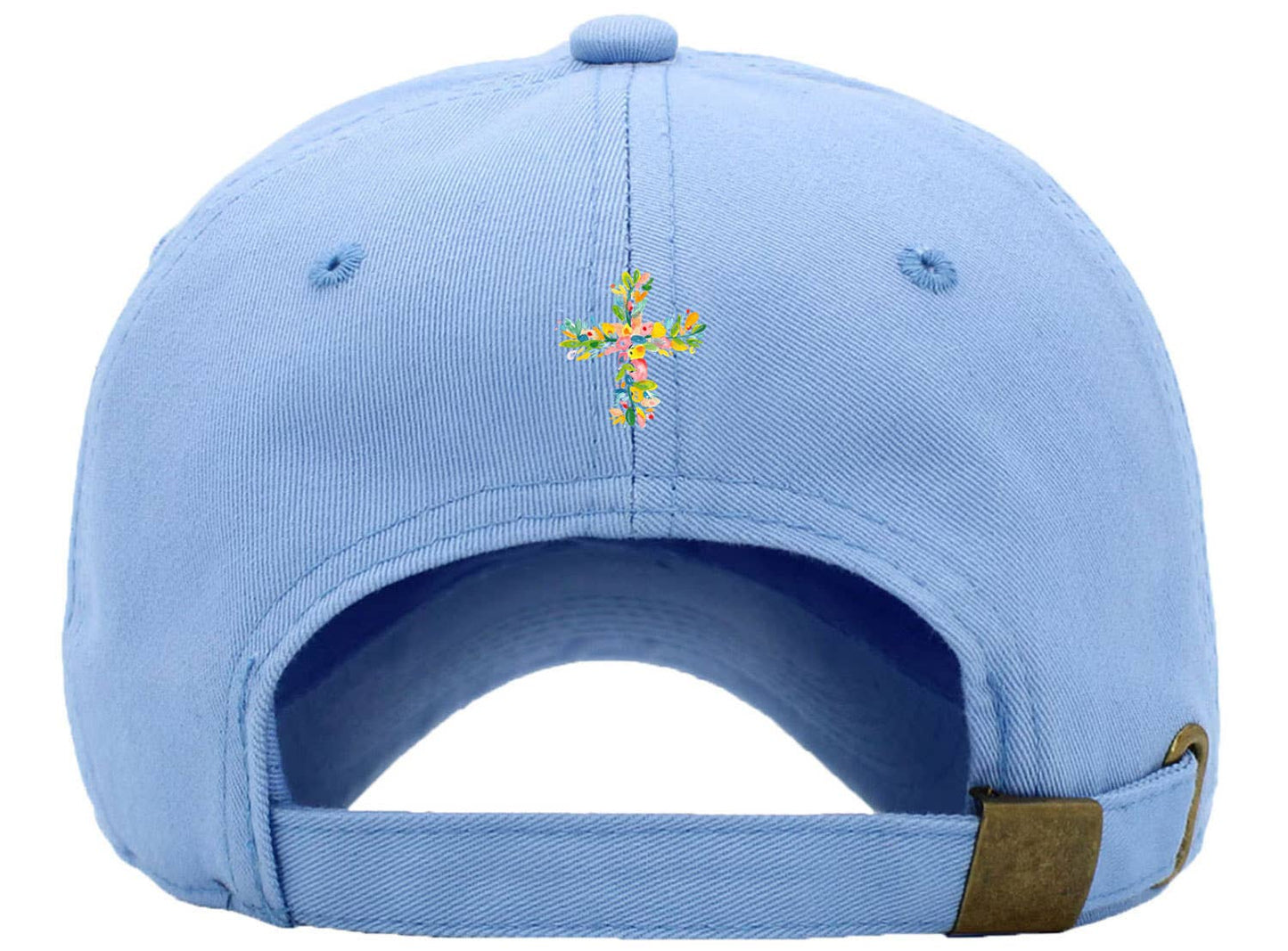 Floral Cross Women's Colorful Christian Themed Baseball Cap