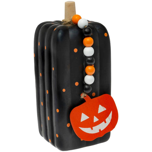 3.5" Dia Black Dot Pumpkin Halloween