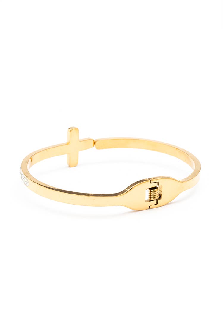 Stainless Steel Cross Iconic Bangle