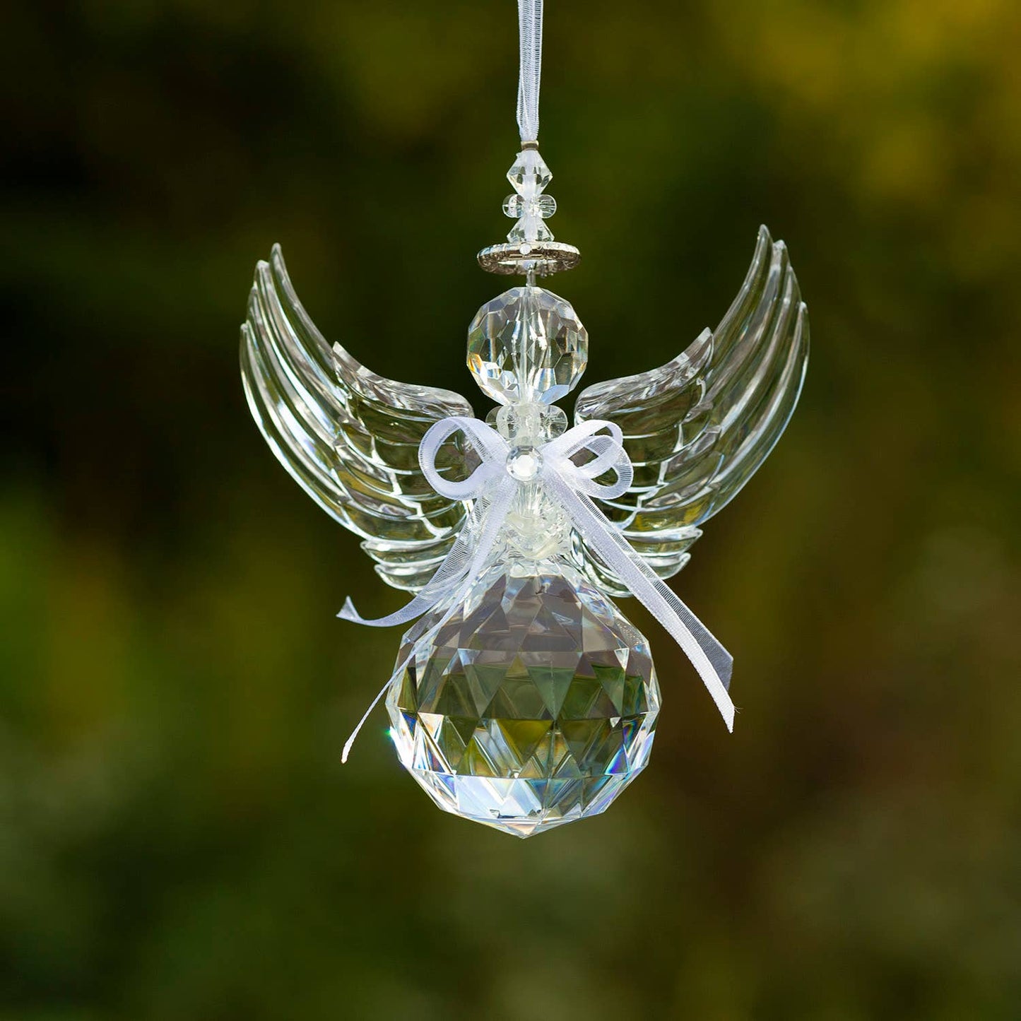 Hanging Clear Acrylic Angel Ornaments in 6 Assorted Styles
