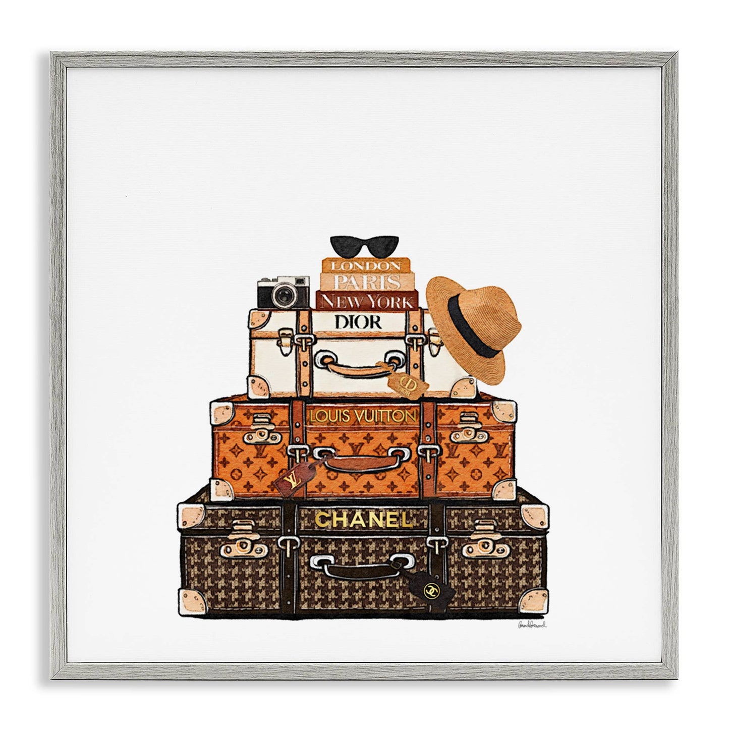 Luxury Travel Luggages - Framed Wall Art