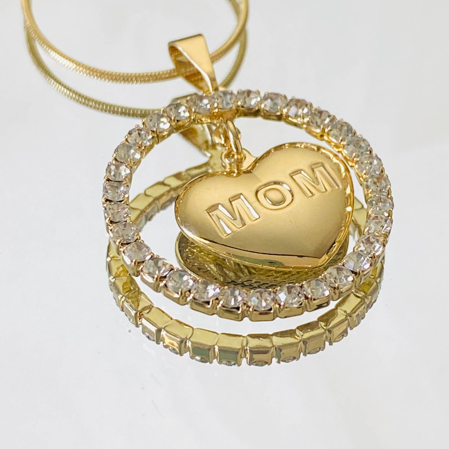 CZ Charm Mom Necklace, Mama Necklace, To My Mom Necklace