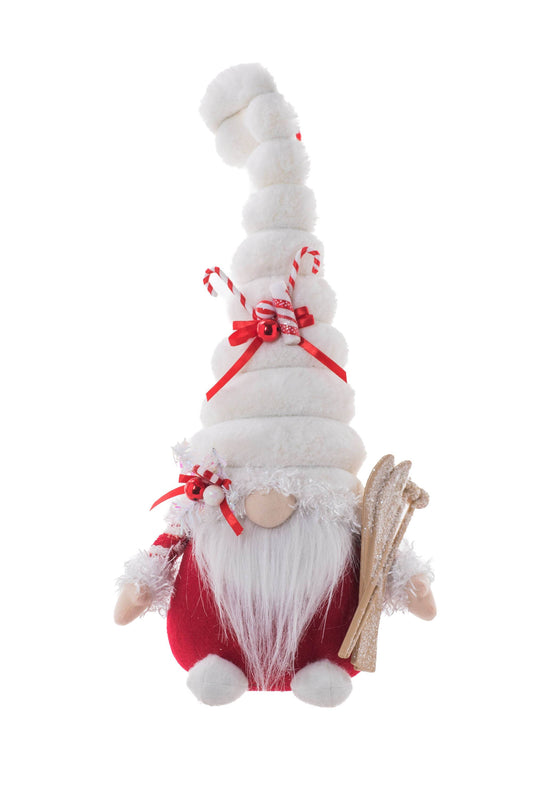 Tall Festive Gnome with Long Santa Hat