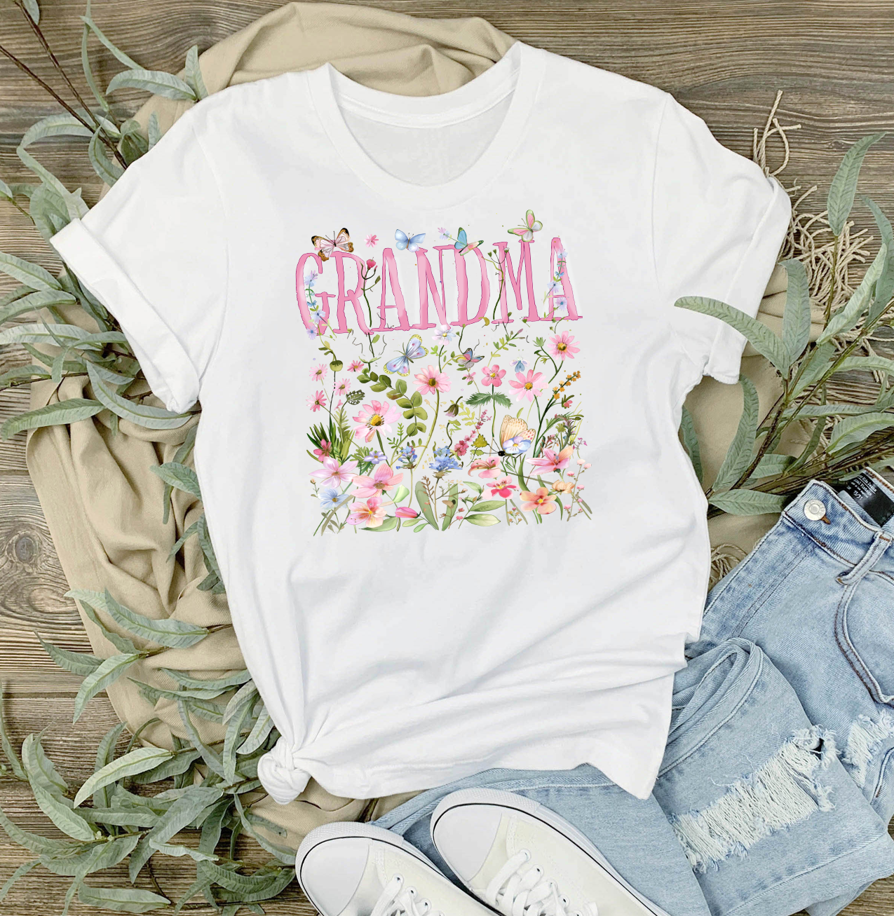 Mother's Day Wild Flowers Grandma T-Shirt