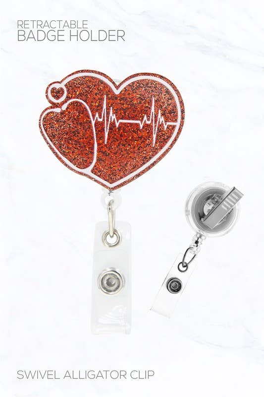 Heart Cardiac Badge Holder