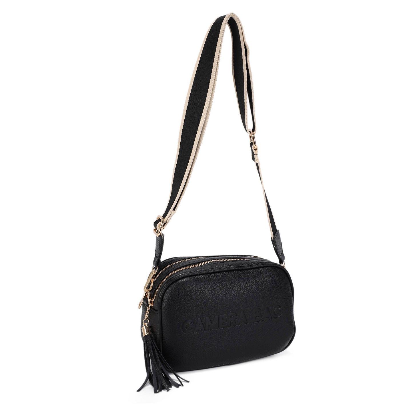 Yanira Double Compartment Crossbody Bag With Tassle