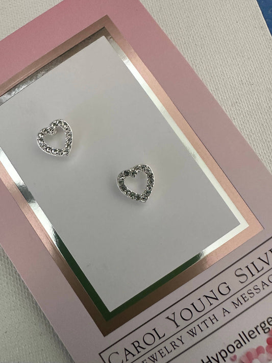 Sparkly Heart Earrings Jewelry