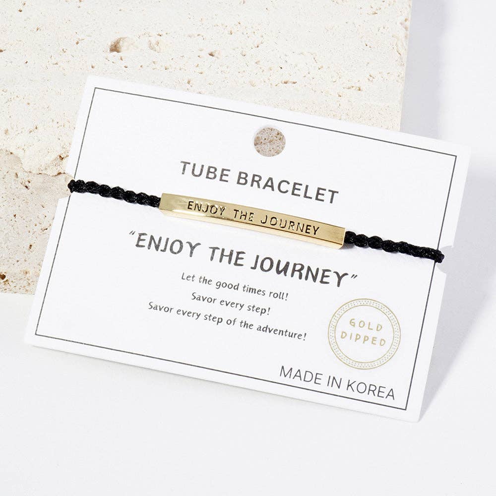 ENJOY THE JOURNEY Message Bar Bracelet