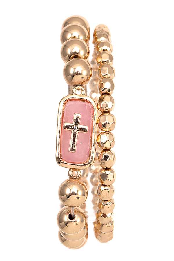 SEMI PRECIOUS BEAD ACCENT BRACELET 168