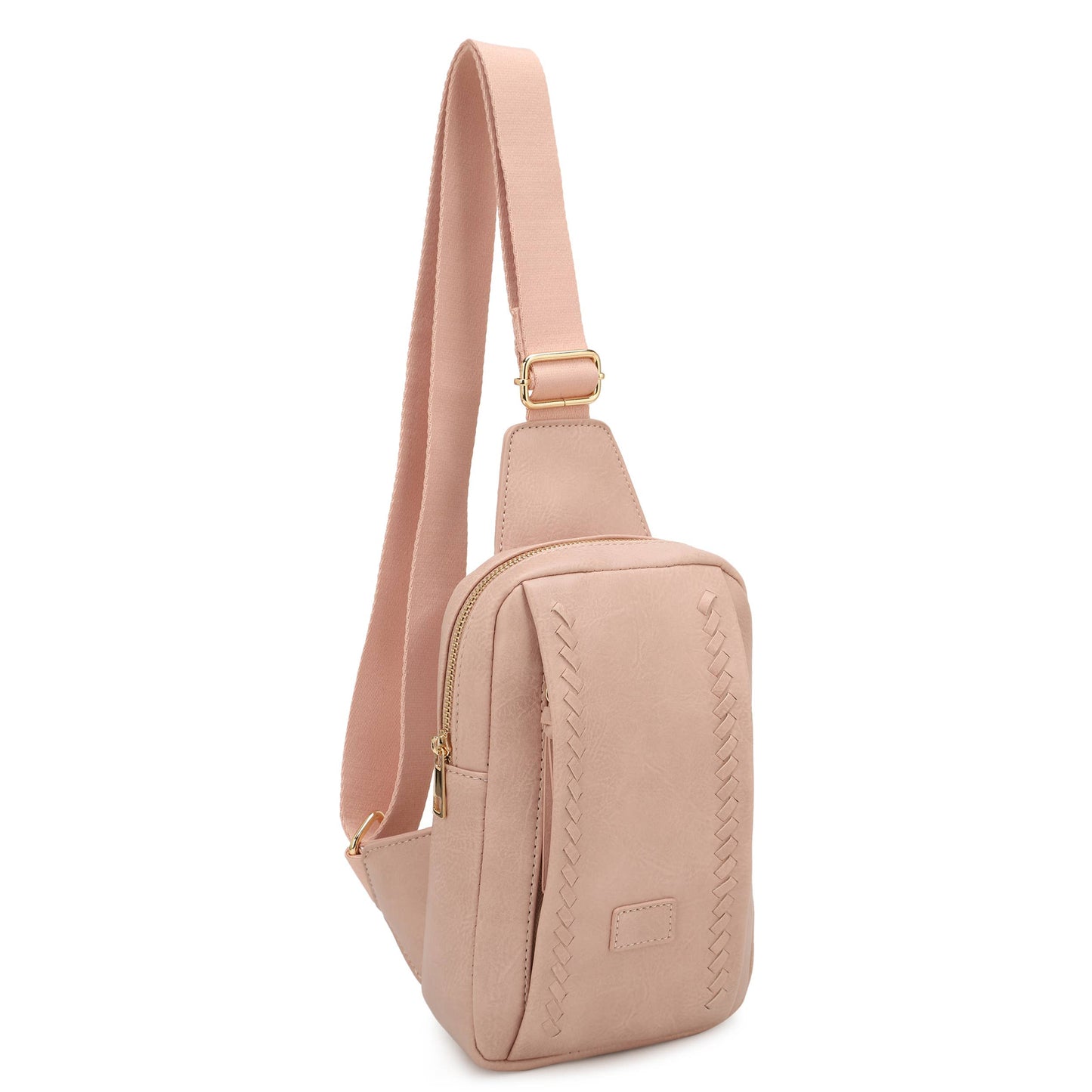 Edina Sling Bag with Zippered Pocket in Web Strap