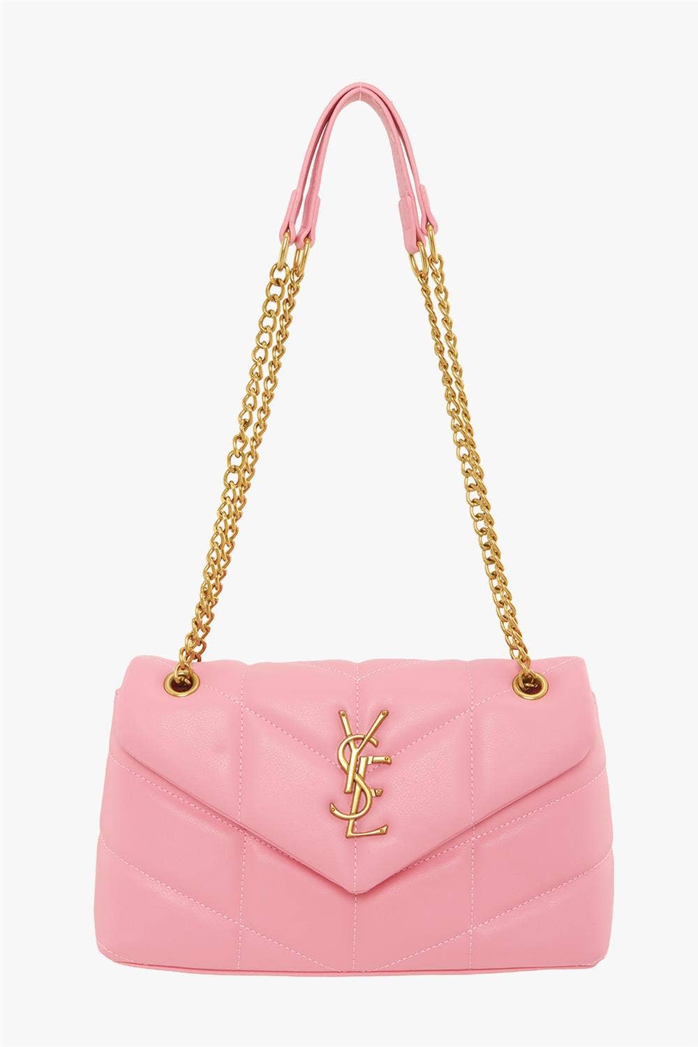 METAL LETTER ENGRAVED PU LEATHER HANDBAG 6887
