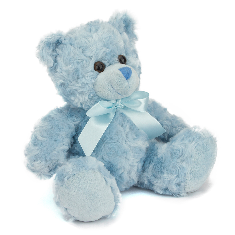 6″ & 11″ Blue Ribbon Teddy Bear | Soft Sitting Plush